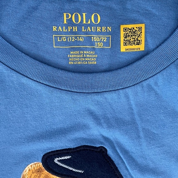 POLO RALPH LAUREN 3PC Polo Bear Set Girl’s Sz L Jersey Tee & Ball Cap w Gift Box - Picture 12 of 14